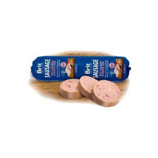 Brit Sausage Chicken&White Fish 800g