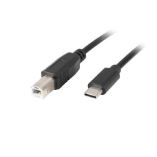 Lanberg CA-USBA-14CC-0030-BK USB kabel 3m USB 2.0 USB C USB B Ferrit Černá