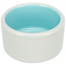 Keramická miska s glazurou 100 ml/7 cm - bílá/tyrkys-oranžová-zelená