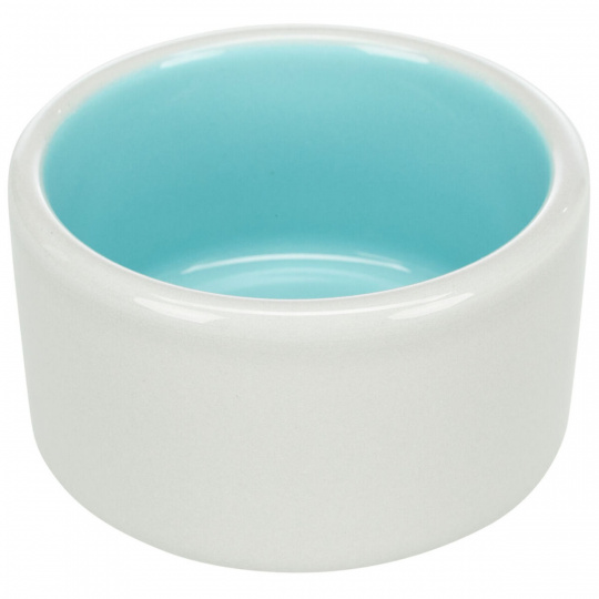 Keramická miska s glazurou 100 ml/7 cm - bílá/tyrkys-oranžová-zelená