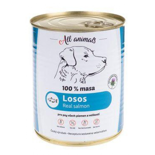 All Animals DOG konz. Losos mletý 800g