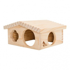 PetBuddy roubenka malá, přírodní domek, 20 x 17 x 11 cm, borové dřevo PetBuddy roubenka malá, přírodní domek, 20 x 17 x 11 cm, borové dřevo