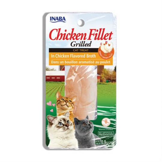 Pamlsok Inaba Churu Grilled cat Kura v kuracom vývare 1 ks 25 g