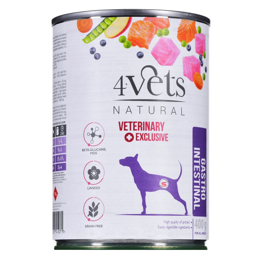 4VETS Natural Gastro Intestinal Dog - mokré krmivo pro psy - 400 g