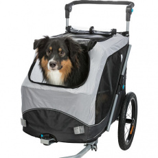 Vozík za kolo s funkcí rychlého skládání M 63 x 95 x 90/132 cm, nosnost max. 22 kg, šedý Vozík za kolo s funkcí rychlého skládání M 63 x 95 x 90/132 cm, nosnost max. 22 kg, šedý