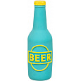 Beer bottle - pivní lahev, latexová hračka se zvukem 12,5 cm, modrá