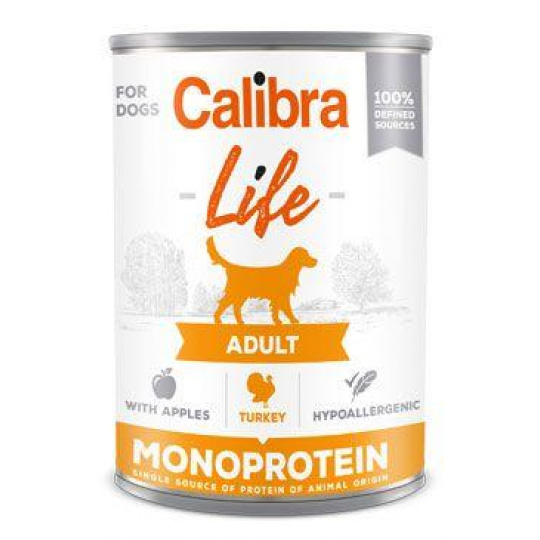 Calibra Dog Life konz.Adult Turkey with apples 400g Calibra Dog Life konz.Adult Turkey with apples 400g