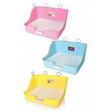 WC pro králíky a fretky s pl.roštem 28x21x16cm