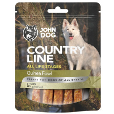 JOHN DOG Country Line Sticks Guinea Fowl - pochoutka pro psy - 70g