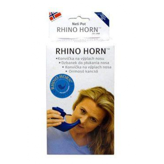 Konvička na výplach nosu Rhino Horn modrá 1ks
