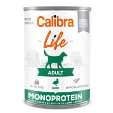 Calibra Dog Life konz.Adult Duck with rice 400g Calibra Dog Life konz.Adult Duck with rice 400g