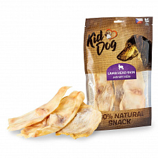 KIDDOG 100% Natural Snack, jahňacia koža z hlavy 150 g
