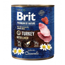 BRIT Premium by nature Junior Turkey with Liver - vlhké krmivo pro psy - 800g