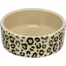 Keramická miska LEO, 0,3 l/ 12 cm, hnědá/leopardí