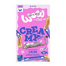 WOW Cat poch. Creamy Snack s lososem 5x15g WOW Cat poch. Creamy Snack s lososem 5x15g