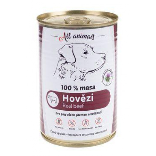 All Animals DOG konz. Hovězí mleté 400g