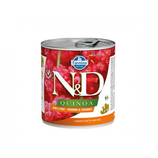 Farmina N&D dog QUINOA sleď & kokos konzerva 285 g