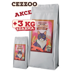 CEZZOO Premium Cat Adult Salmon 15kg + 3kg