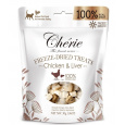 CHERIE Freeze-dried chicken and liver pieces - pamlsek pro kočky - 30g