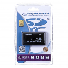Esperanza EA117 čtečka karet Černá USB 2.0