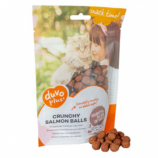 Pamlsok DUVO+ Crunchy lososové guľôčky 50 g