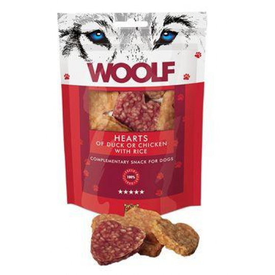 WOOLF Classic poch. Hearts of Duck,Chick.with Rice100g