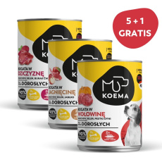 KOEMA Mix of 3 flavors - Mokré krmivo pro psy - 6 x 400 g