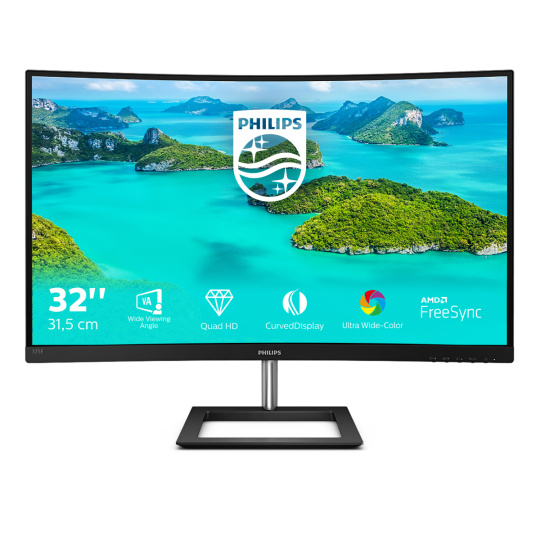 Philips E Line 325E1C/00 plochý počítačový monitor 80 cm (31.5") 2560 x 1440 px Quad HD LCD Černá