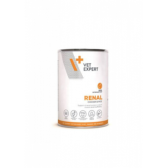 VetExpert VD dog Renal Chicken&Rice konzerva 400 g