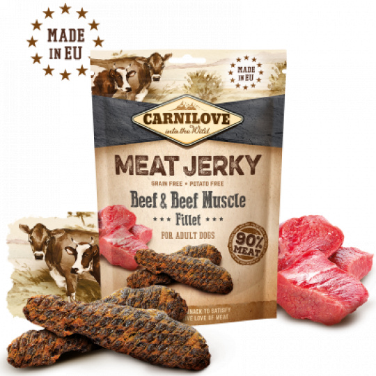 Carnilove Dog Jerky Beef with Beef Muscle Fillet 100g