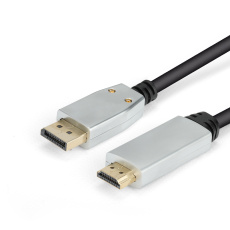 Montis Kabel DisplayPort v1.4 – HDMI v2.0 MT040 1,8 m Černá, Stříbrná