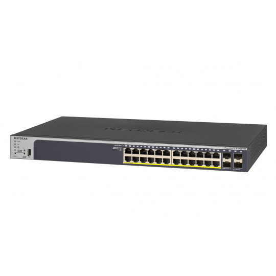 NETGEAR GS728TPP Řízený L2/L3/L4 Gigabit Ethernet (10/100/1000) Podpora napájení po Ethernetu (PoE) 1U Černá