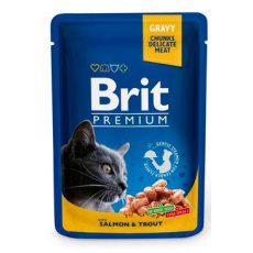 Brit Premium Cat kapsa with Salmon & Trout 100g Brit Premium Cat kapsa with Salmon & Trout 100g