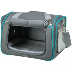 Transportní taška VICKY, 40 x 27 x 28 cm, do 5 kg, šedá/tyrkysová Transportní taška VICKY, 40 x 27 x 28 cm, do 5 kg, šedá/tyrkysová