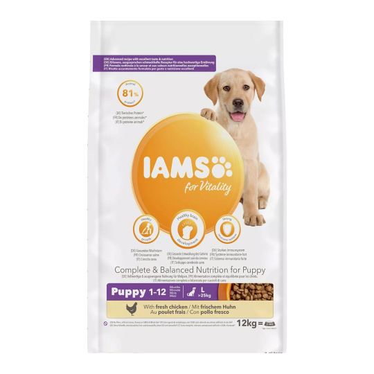 IAMS for Vitality Puppy Large Breed - suché krmivo pro psy - 12 kg