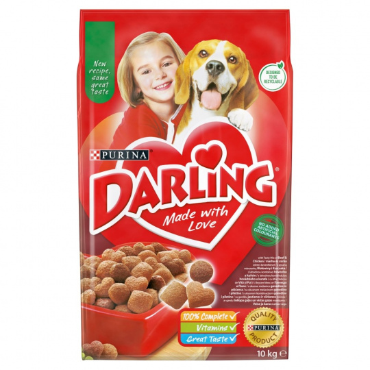 PURINA Darling Beef with chicken - suché krmivo pro psy - 10 kg