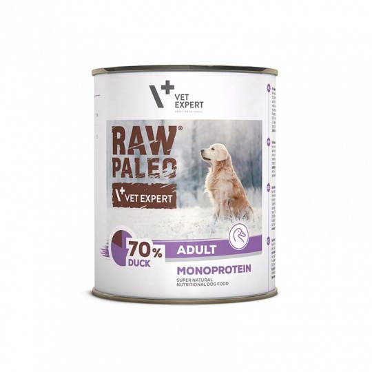 RAW PALEO Adult Monoprotein Duck - vlhké krmivo pro psy - 800 g