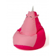 Sako taška pouf Unicorn růžová-světle růžová XL 130 x 90 cm