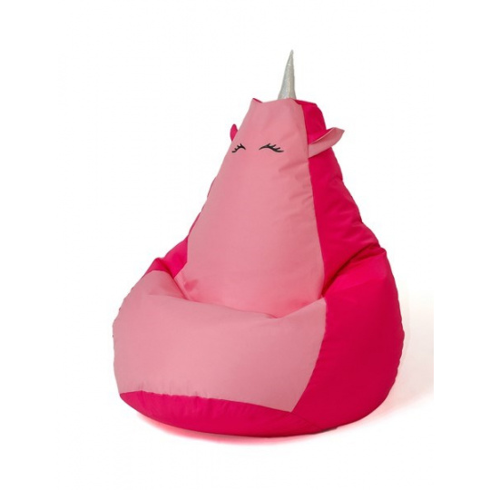 Sako taška pouf Unicorn růžová-světle růžová XL 130 x 90 cm