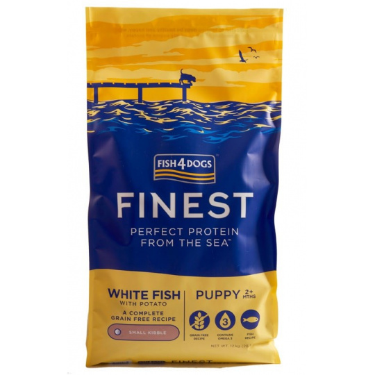 FISH4DOGS Finest Puppy Small Complete White fish - suché krmivo pro psy - 6kg