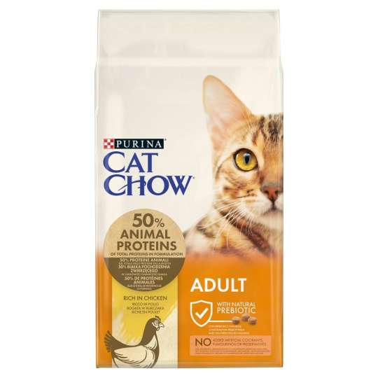 Purina CAT CHOW Adult - Kuře, Krůta - Suché krmivo pro kočky - 15 kg