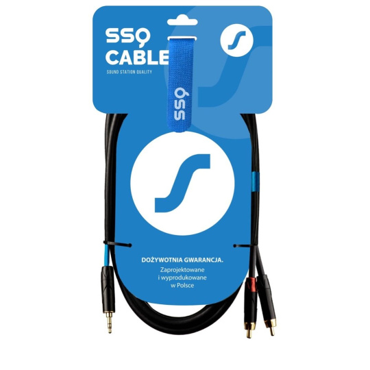 SSQ MIJRCA2 SS-1422 Kabel Mini Jack Stereo 3,5 mm - 2x RCA 2 m Černá