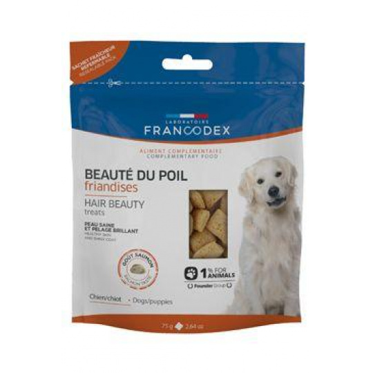 Francodex pochoutka Hair Beauty pro psy a šťěňata 75g Francodex pochoutka Hair Beauty pro psy a šťěňata 75g