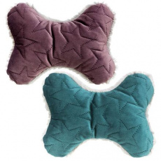 Xmas Bone - kost, hračka pro psy, 20 cm, samet/plyš, berry/petrolejová Xmas Bone - kost, hračka pro psy, 20 cm, samet/plyš, berry/petrolejová