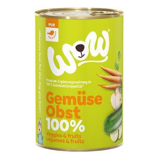 WOW Dog konz. PUR zelenina a ovoce 400g