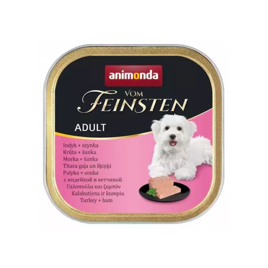 ANIMONDA Vom Feinsten Adult Turkey with ham - mokré krmivo pro psy - 150g