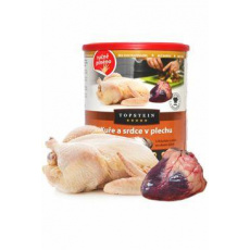 Topstein Kuře a srdce v plechu 800g Topstein Kuře a srdce v plechu 800g