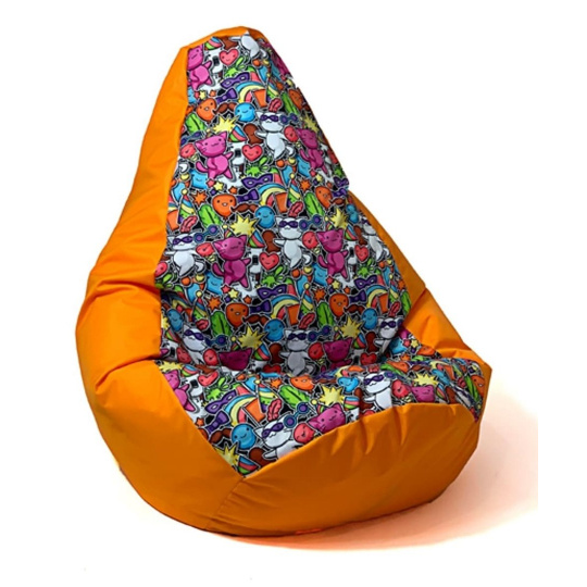 Sako taška pouffe pear print orange-fairy 2 L 105 x 80 cm