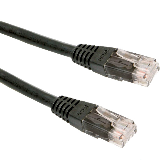 Gembird PP12-3M/BK síťový kabel Černá Cat5e U/UTP (UTP)