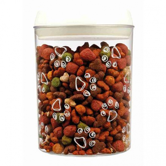 Plastový zásobník na krmivo a pamlsky 1,5 l / o 12 × 17,5 cm transparentní Plastový zásobník na krmivo a pamlsky 1,5 l / o 12 × 17,5 cm transparentní